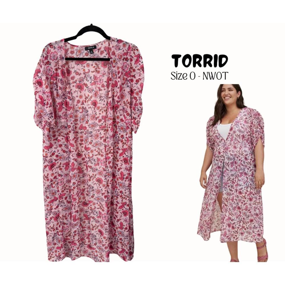 Torrid Floral Midi Kimono